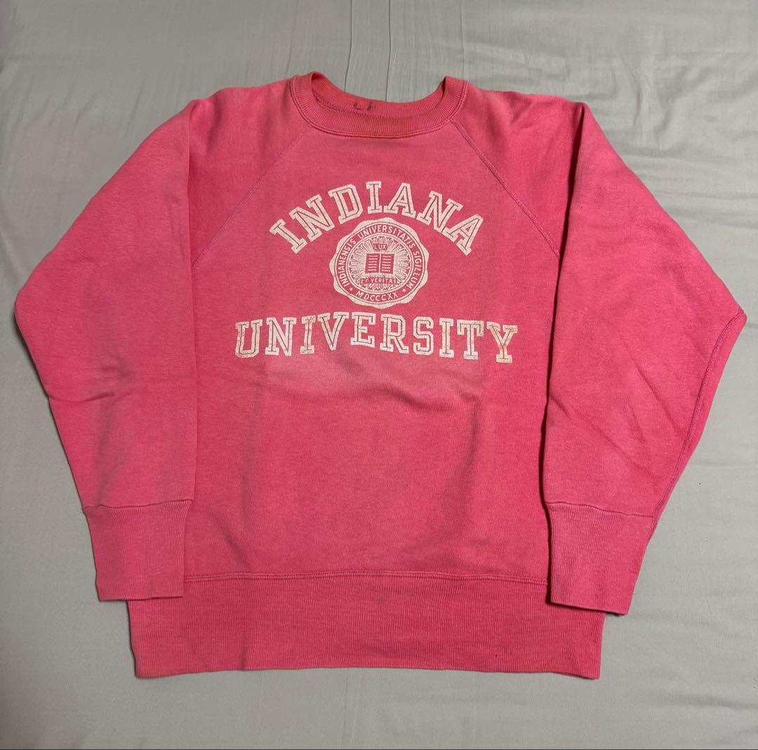 ビンテージ！60’s〜 カレッジ フロッキー スウェット