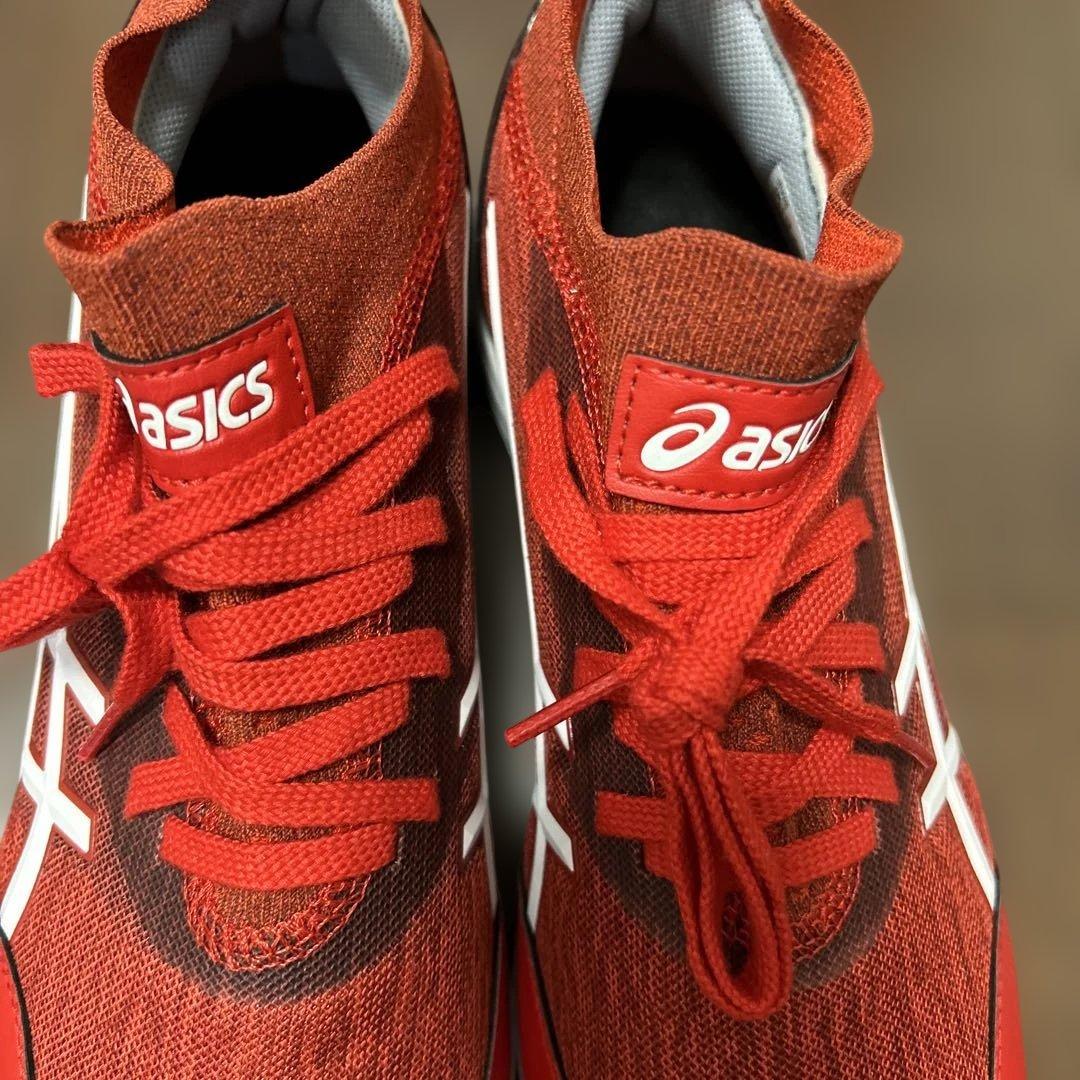 asics アシックス　安全靴　ウインジョブ　美品　25.5cm レッド