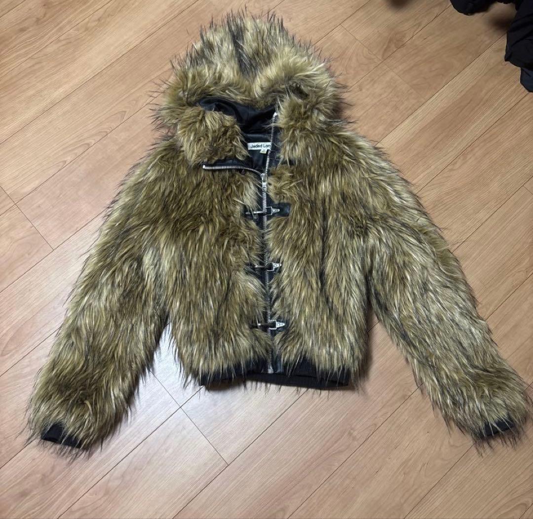 ジャケット・アウター jaded london Fur Blonde Mendoza Jacket