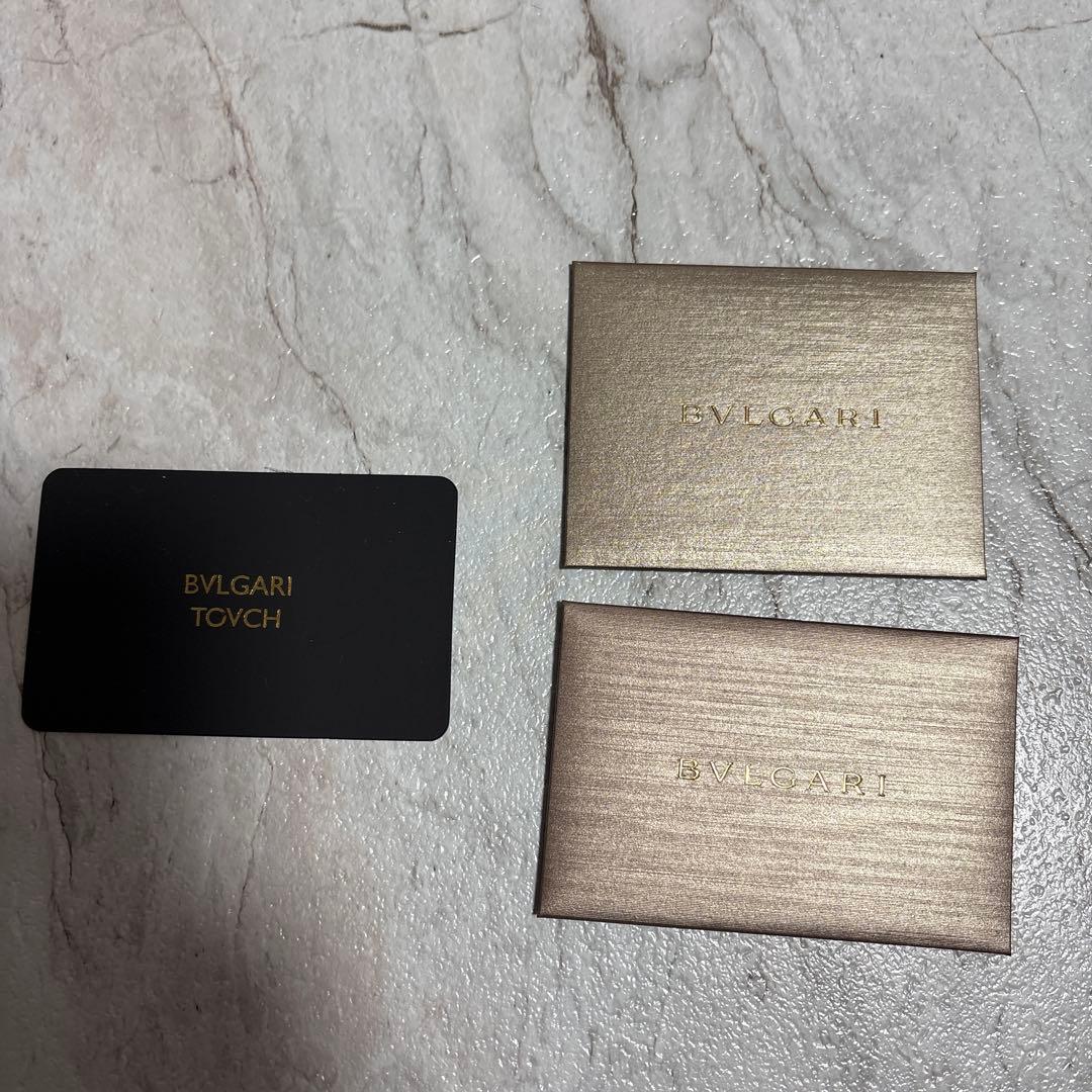 BVLGARI ネイビー レザー 名刺入れ