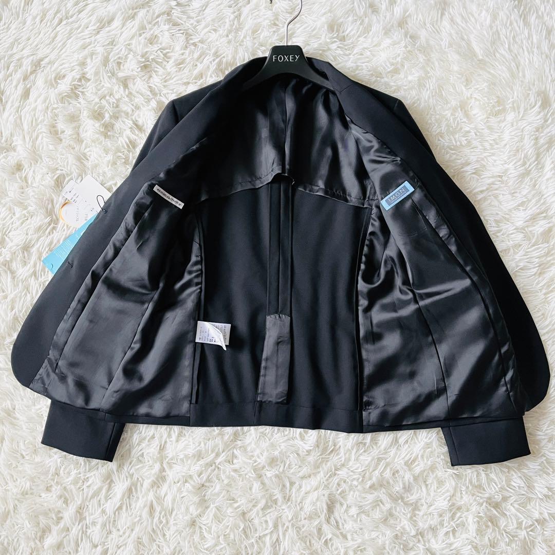 【新品タグ付き✨】I.M.G.N　青山　スカートスーツ　ストレッチ　洗える　黒