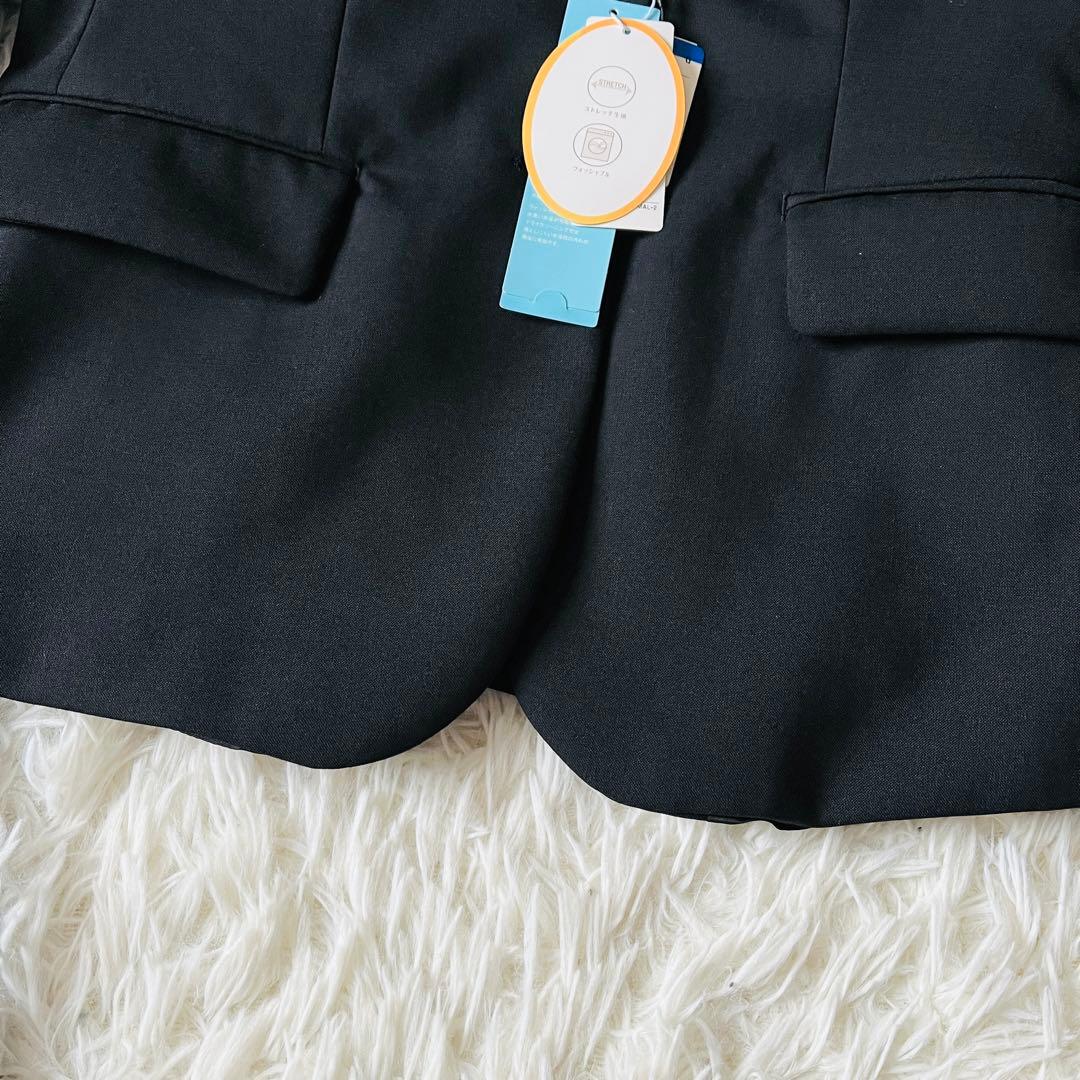 【新品タグ付き✨】I.M.G.N　青山　スカートスーツ　ストレッチ　洗える　黒