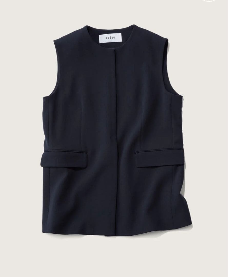 新品未使用☆ソージュ　クルーネックジレ　ネイビー