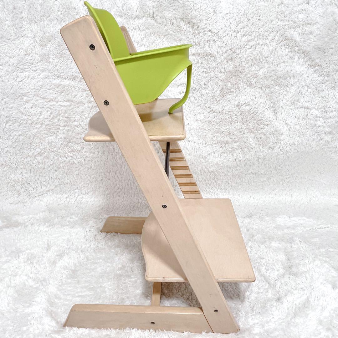 人気 ストッケ トリップ トラップ 旧型 ホワイトウォッシュ ベビーセット付き