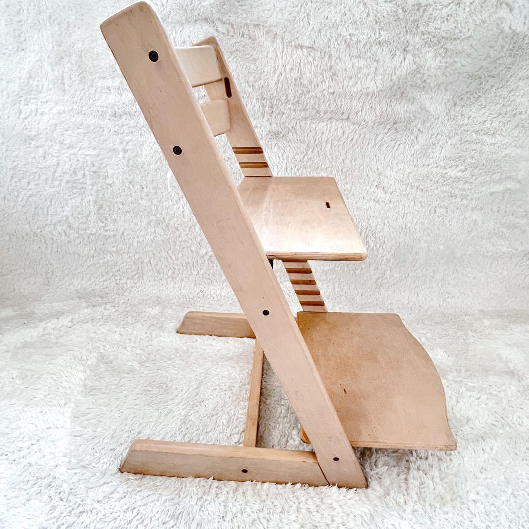 人気 ストッケ トリップ トラップ 旧型 ホワイトウォッシュ ベビーセット付き