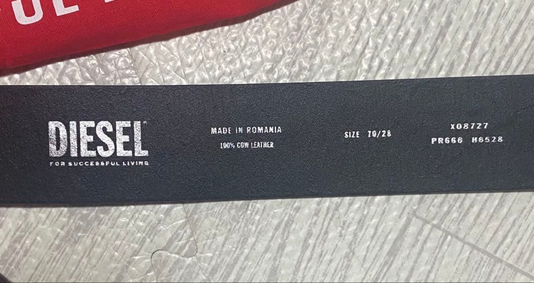 DIESEL ブラック ベルト 70/28 X08727 PR666 H6528