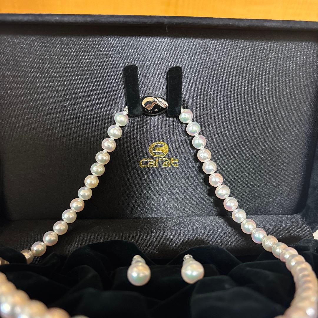 carat 真珠 ネックレス イヤリング セット