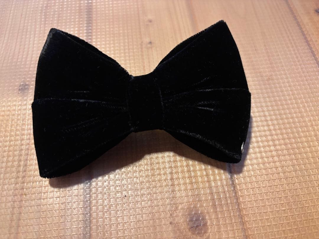 ALEXANDRE DE PARIS 黒ベロアリボンバレッタ