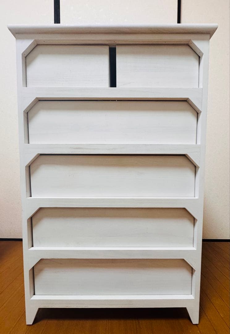 新品フレンチカントリー5段チェスト 幅60cm【静岡市引き取り5000円引き】