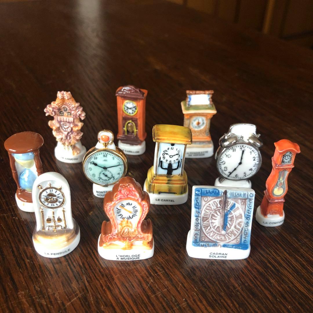 フェーブ　アンティーク風時計ミニチュアコレクション　11個