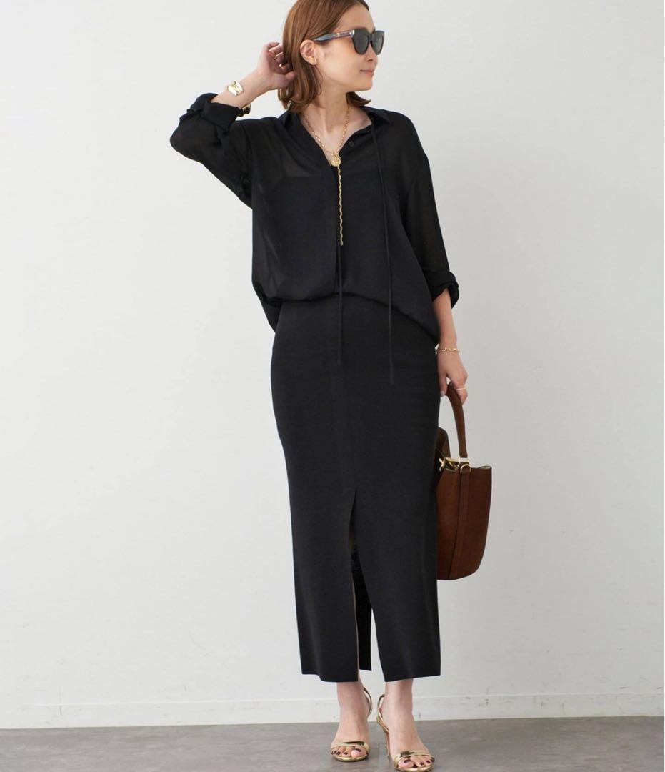 ドゥーズィエムクラス Deuxieme Classe トリアセ シフォン シャツ