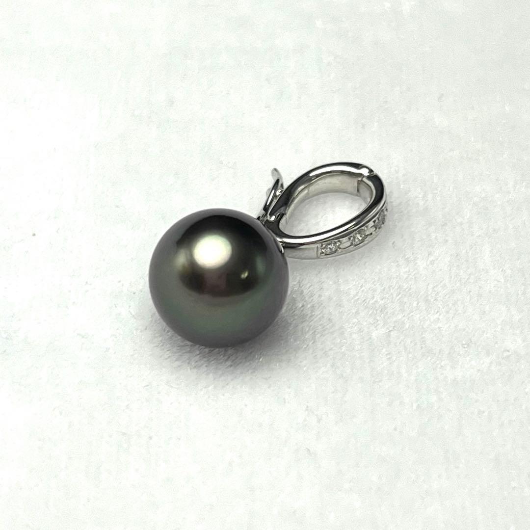 ミキモト 黒蝶真珠 パール ペンダントトップ 10mm K18