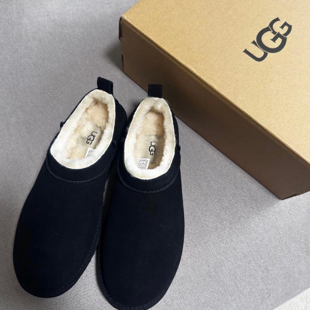 正規品ugg クラシックマイクロ　ブラック 24cm スリッポン黒