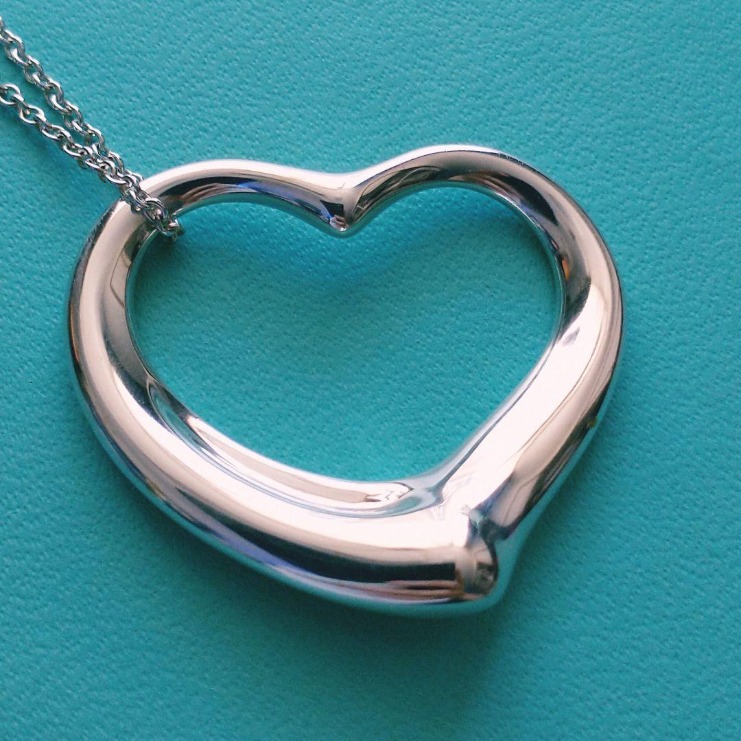 ティファニー　オープン　ハート　XL　ロングチェーン　シルバー　ネックレス