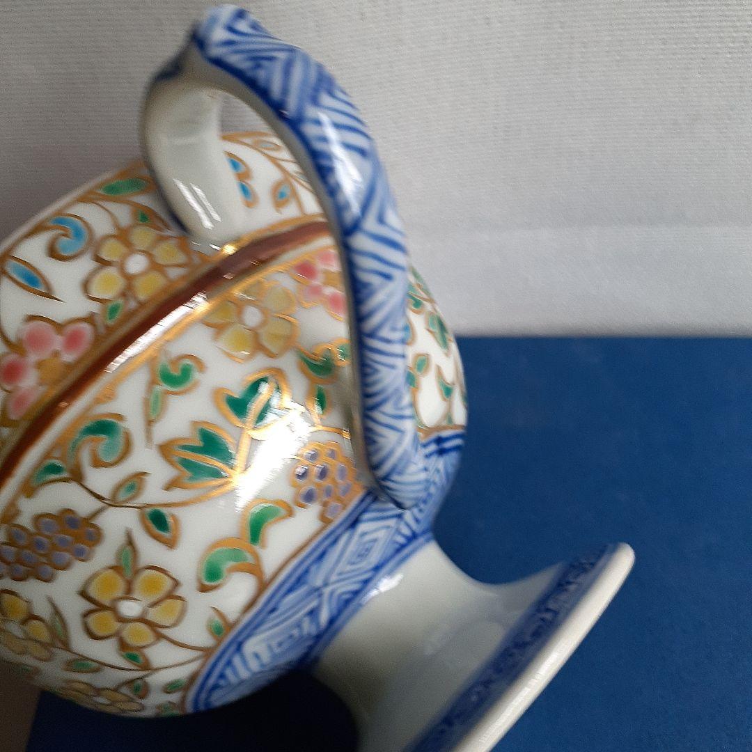 京焼　清水焼　昭阿弥　カップ&ソーサー　金彩花唐草