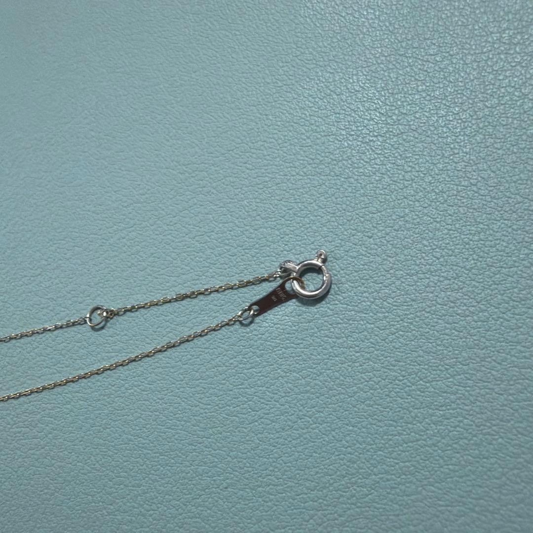 【 渡邊】K18 一粒ダイヤモンド ネックレス 0.1ct WG YG