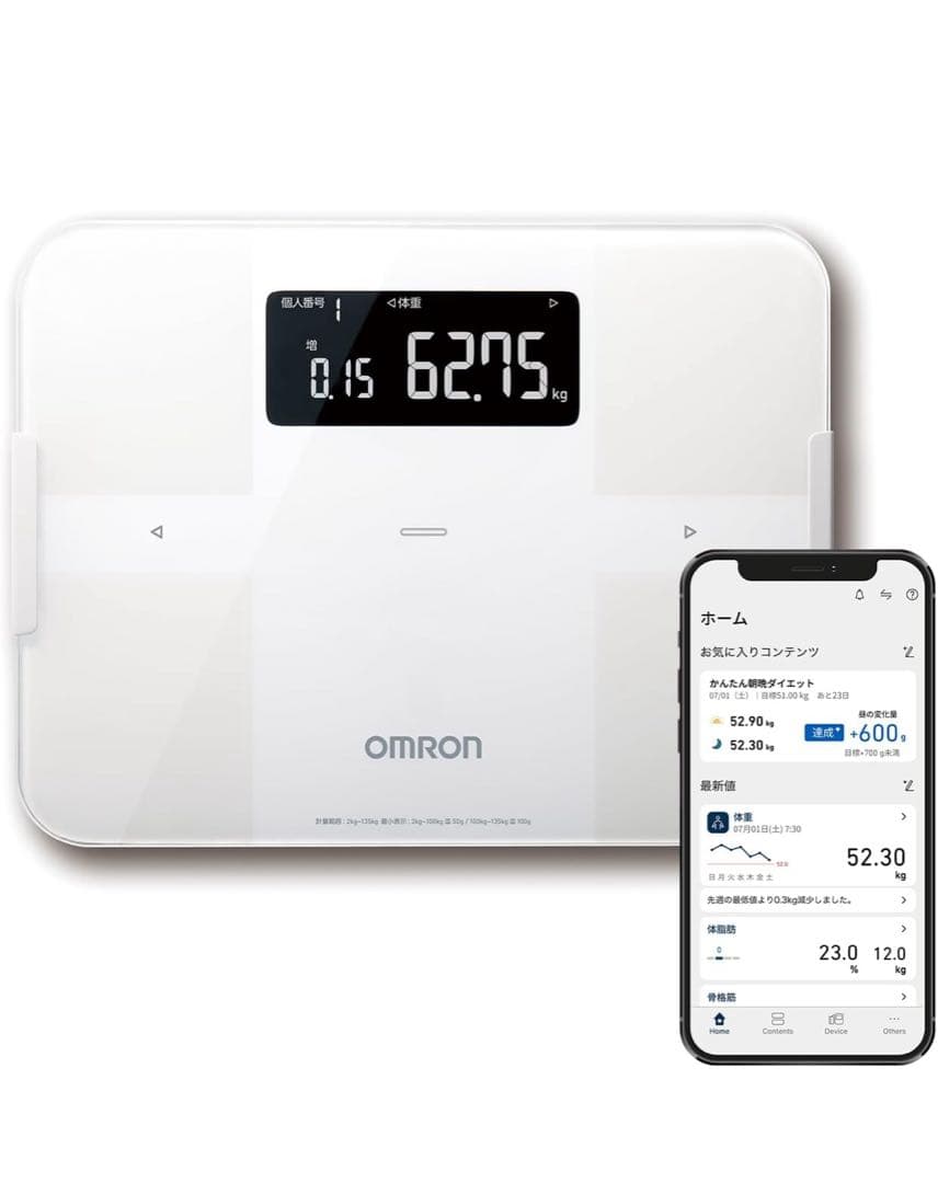 オムロン 体重 体組成計 カラダスキャン KRD-603T2-W