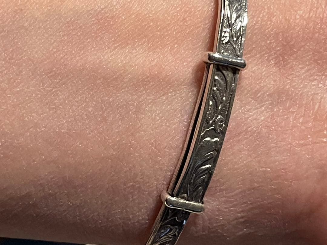 アガット⭐︎インポート品バングル⭐︎silver⭐︎ダイヤモンド⭐︎クリーニング済