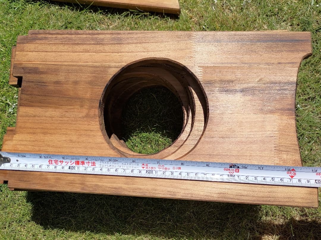 木製手作りキャンプテーブル 囲炉裏 組み立て式円卓 ファイヤーオクタゴンテーブル