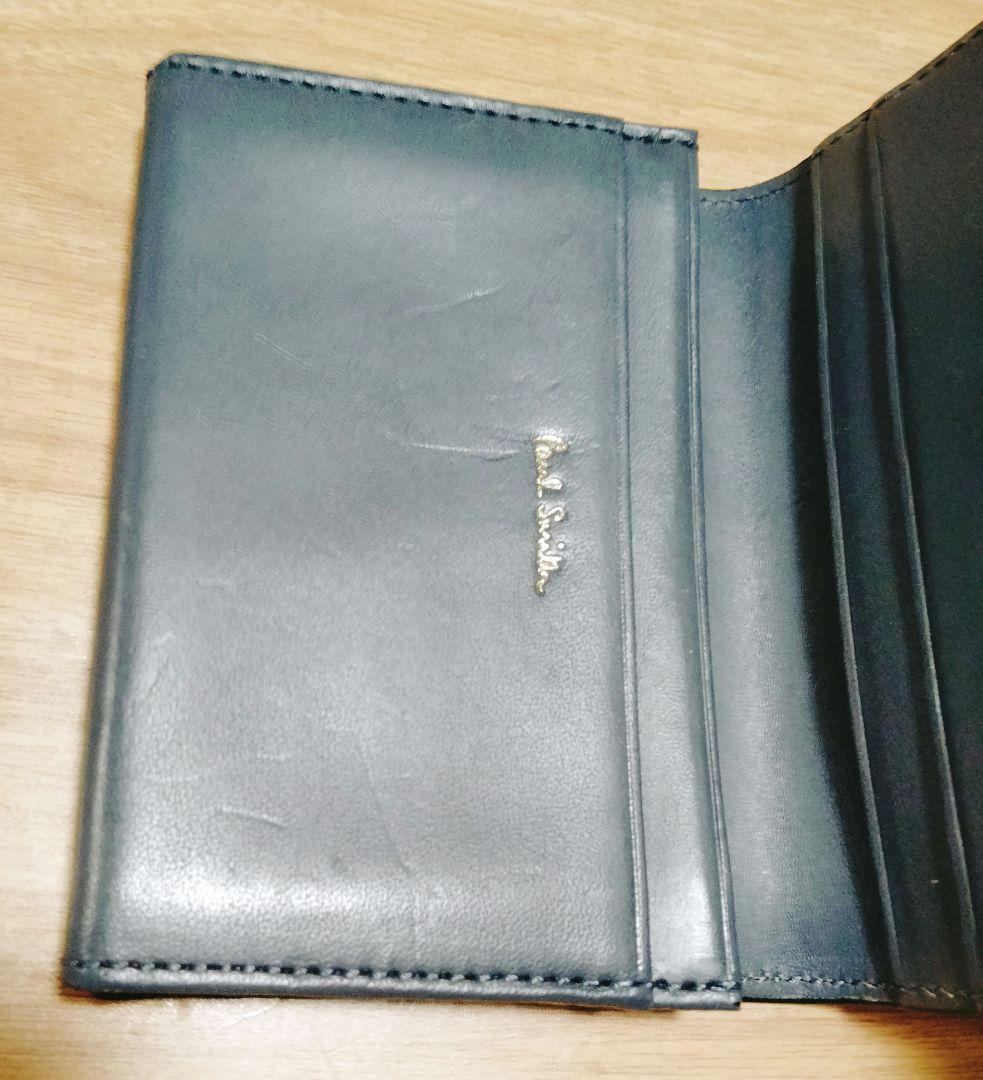 ポールスミス　コードバン　名刺入れ　ブラック × グレー