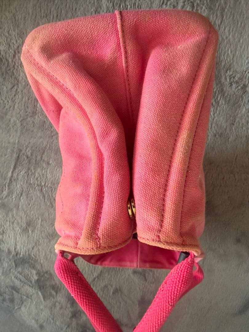 PRADA ピンク ハンドバッグ キャンバス