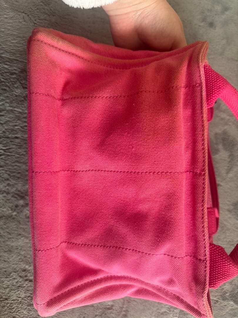 PRADA ピンク ハンドバッグ キャンバス