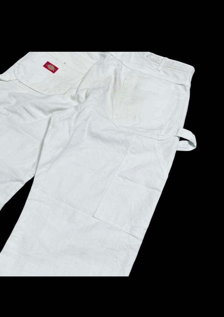 ディッキーズ　ダブルニー　ホワイトペインターパンツ　34×30