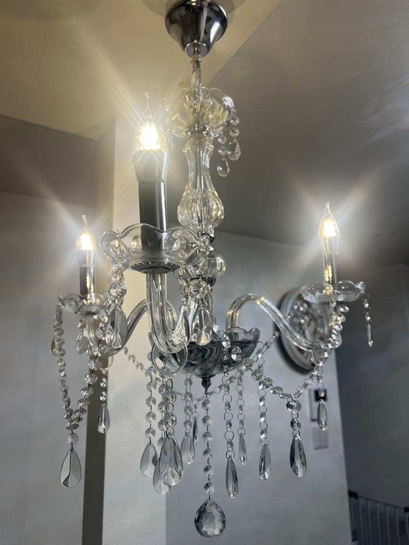 子*s様 LED電球付きクリスタルシャンデリア 3灯