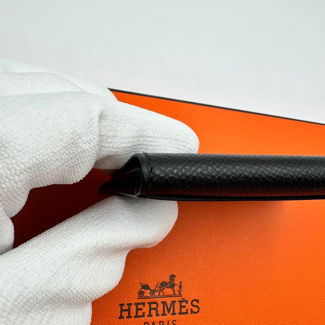 極美品✨HERMES 名刺入れ　セリエボタン ブラック　I刻印　レザー
