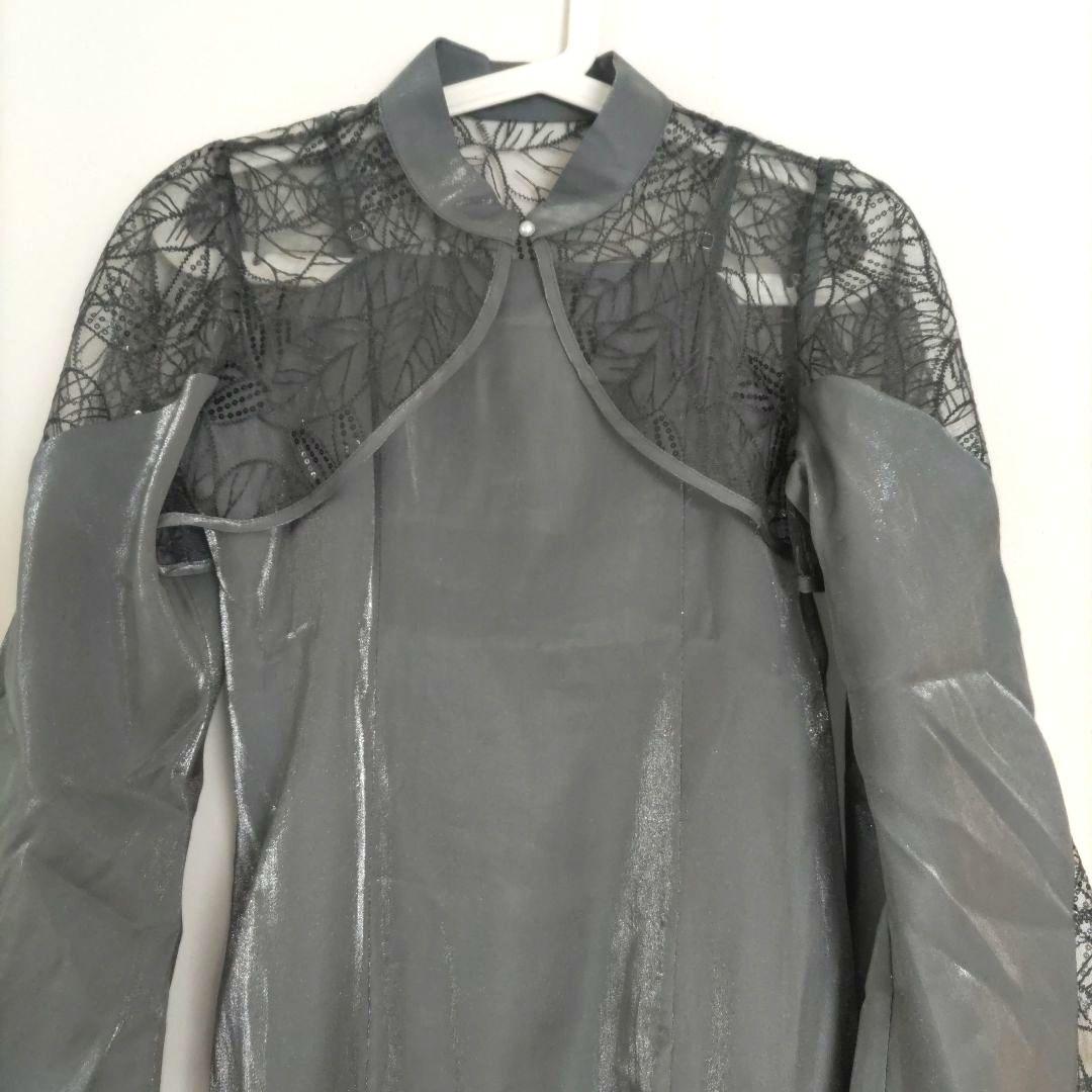 【LEJA】2点セット リーフ刺繍 パールボレロ付 マーメイドドレス 結婚式 S