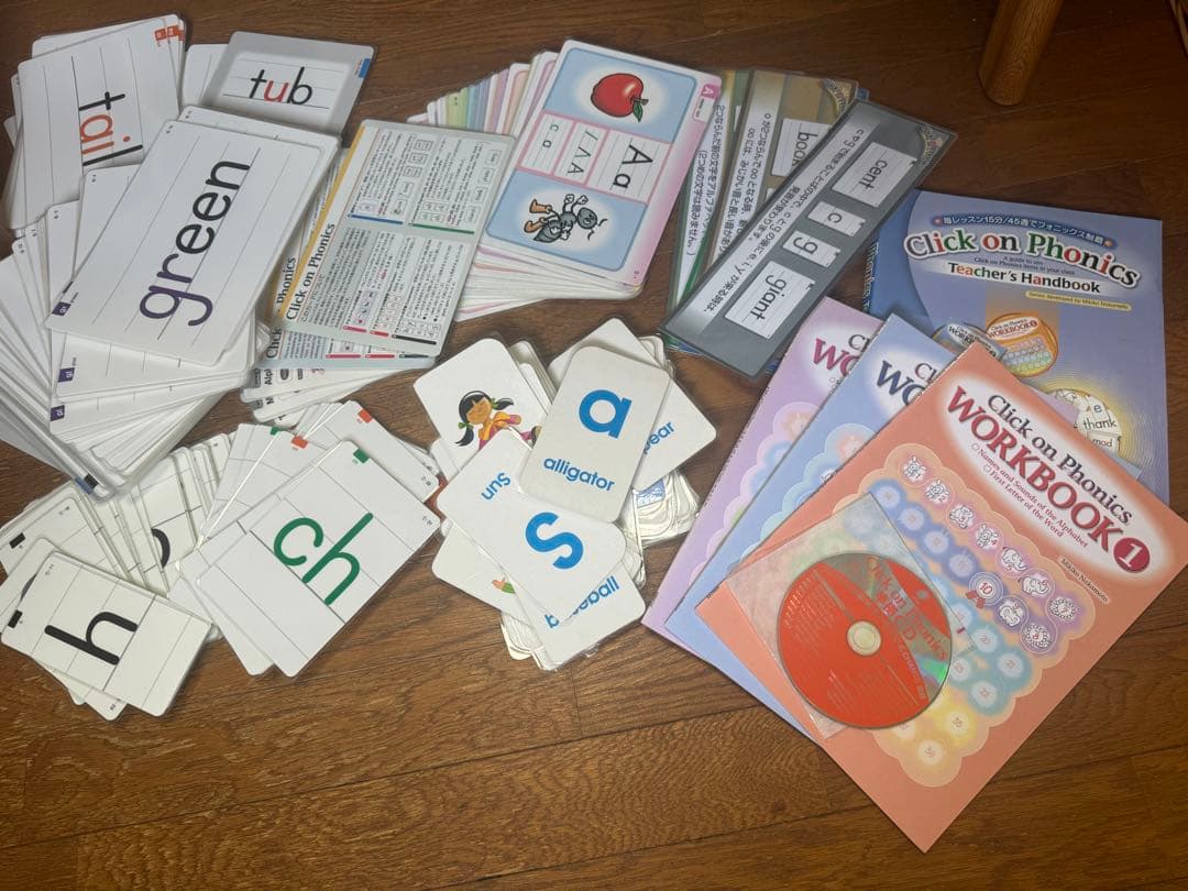 英会話教室の教材に！フォニックス英語教材〜テキスト・カード等（アプリコット社）