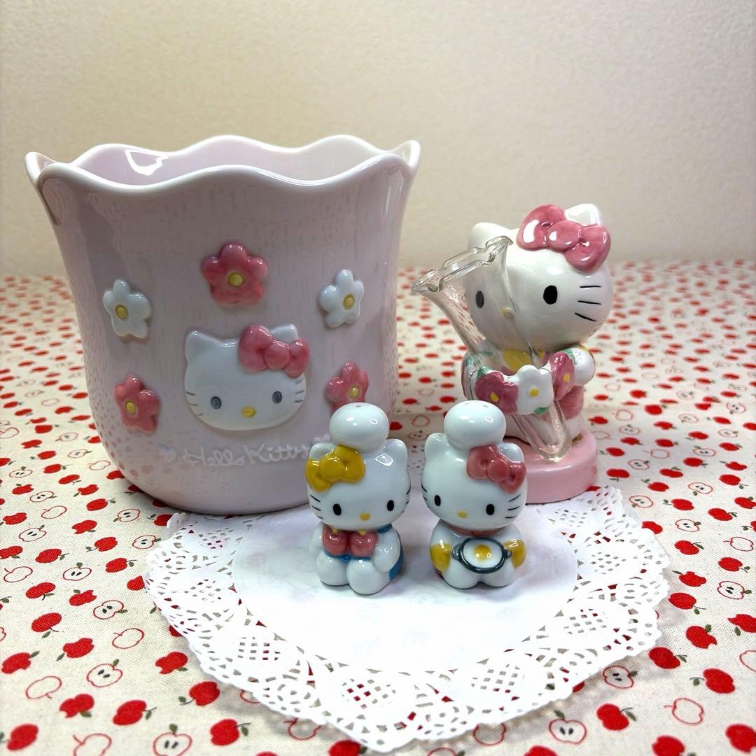 【ももんがさま専用】ハローキティ 陶器製 プランター 植木鉢 サンリオ レトロ