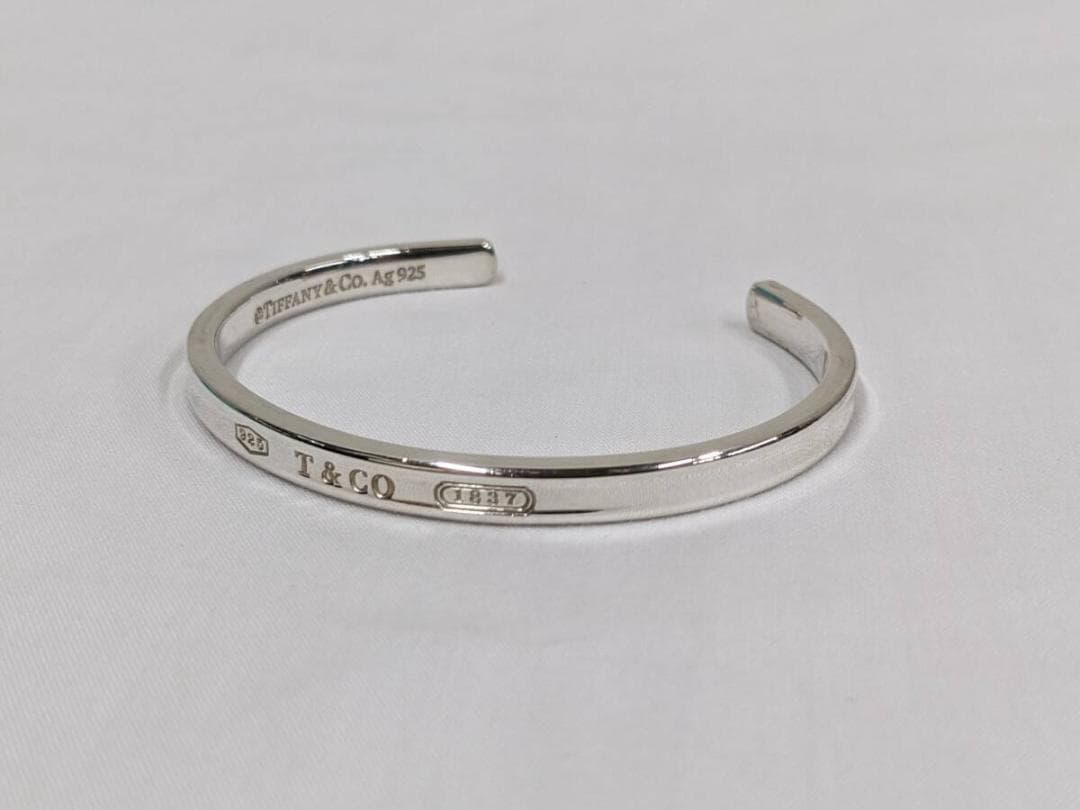 ティファニー/1837ナローカフMD/スターリングシルバー/ブランドネーム刻印