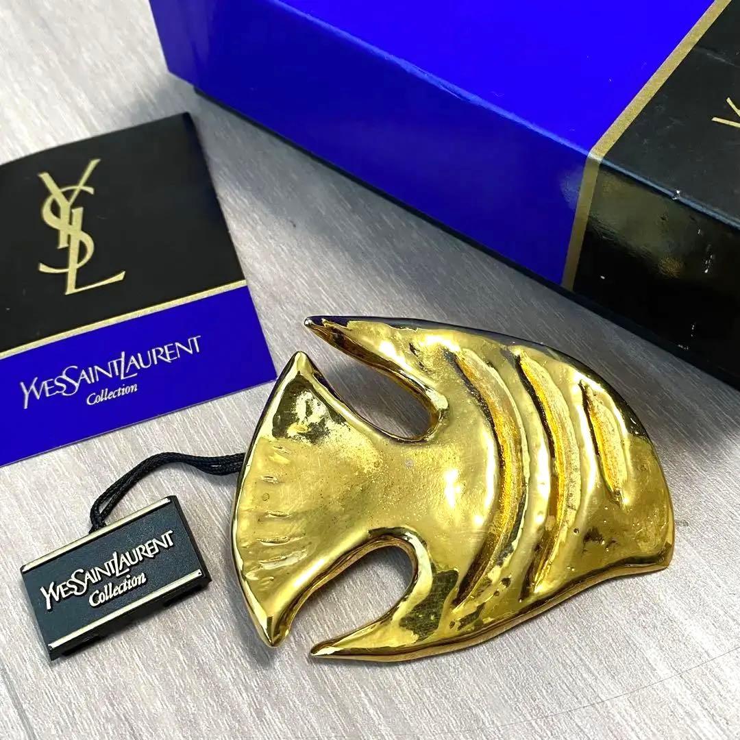 ◆希少◎レア◎イヴ・サンローラン ヴィンテージ ラージ フィッシュ ブローチ