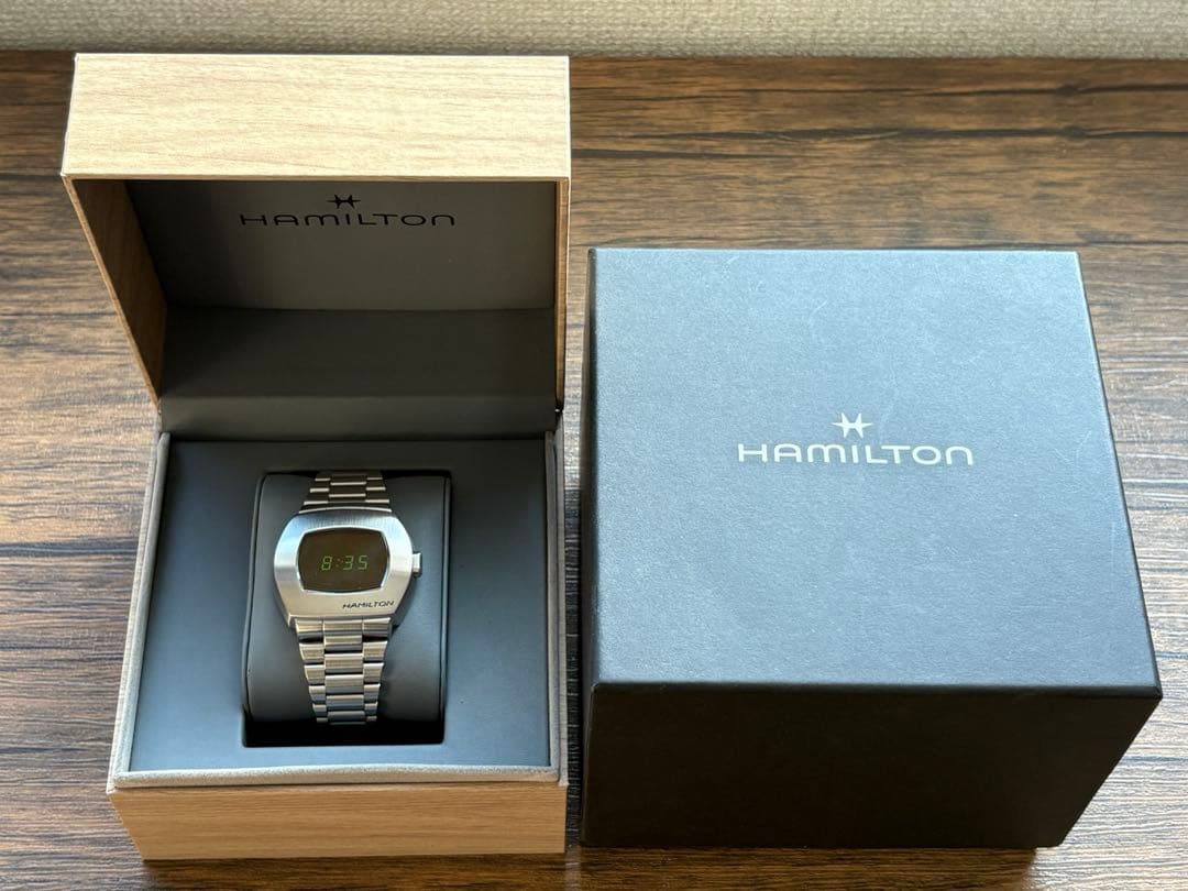 美品 HAMILTON ハミルトン PSR H524140 グリーン LED