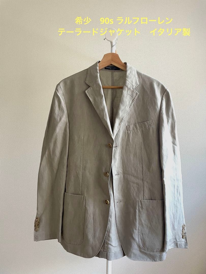 希少　90s ラルフローレン　テーラードジャケット　イタリア製