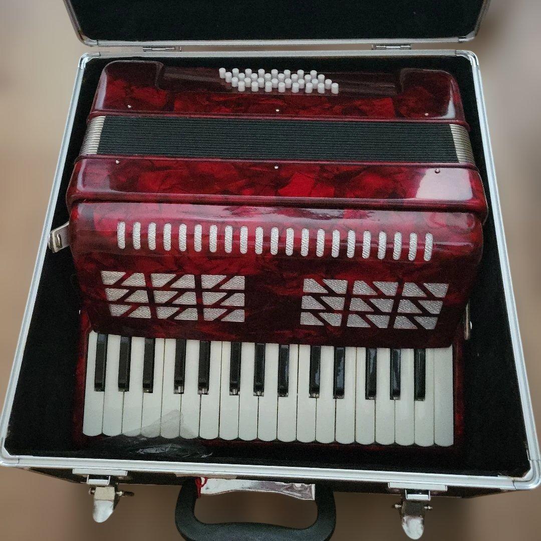 キョーリツ ACD-500/RD アコーディオン 赤 ケース付き