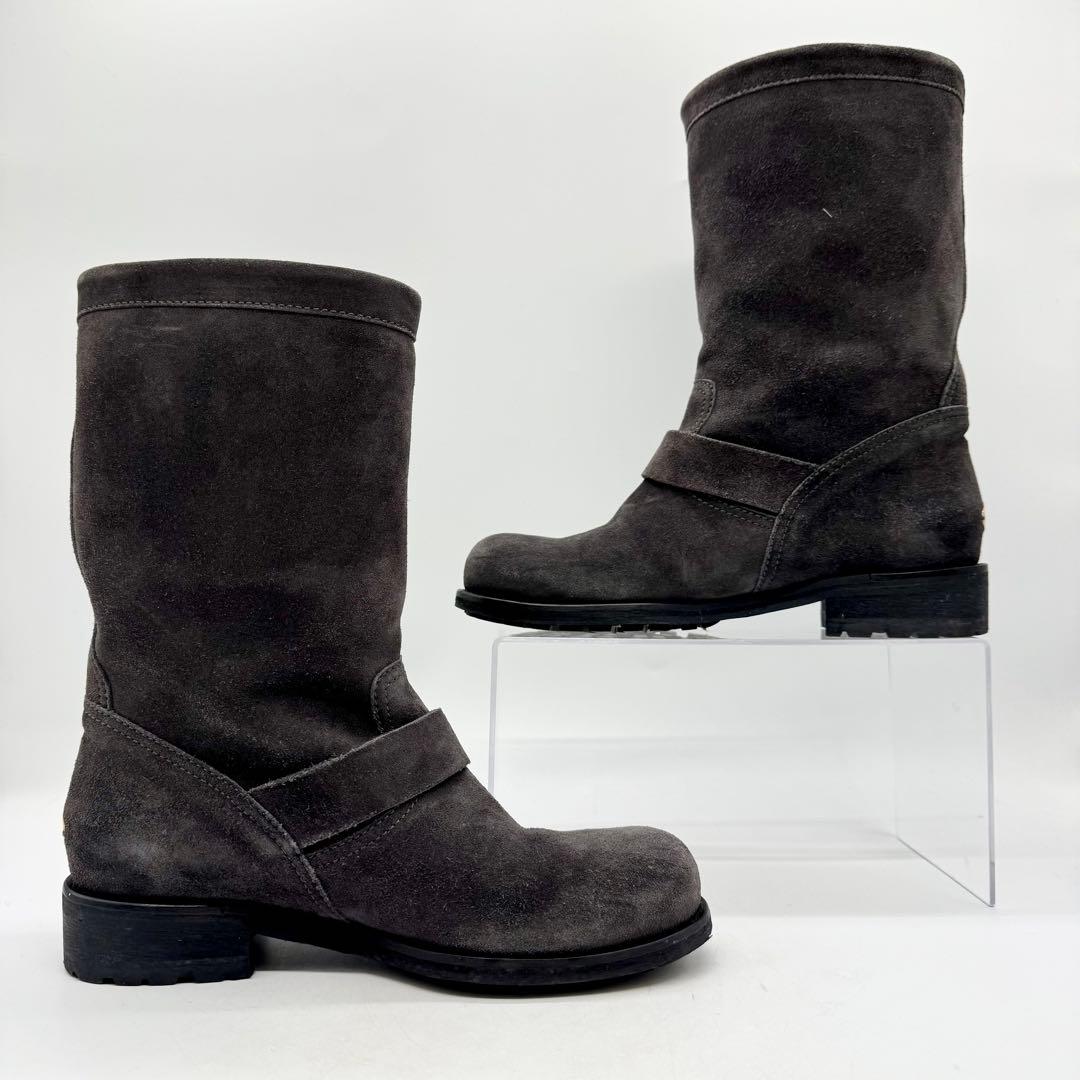 JIMMYCHOO ジミーチュウ　スエードバイカーバックルブーツ