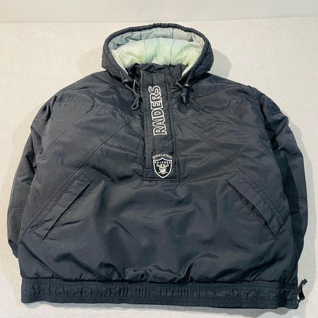 STARTER NFL オークランド・レイダース中綿アノラックパーカー着脱フード