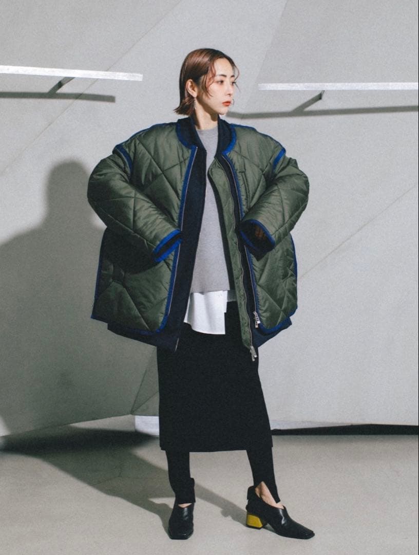 UN3D アンスリード レイヤードキルティングブルゾン　36