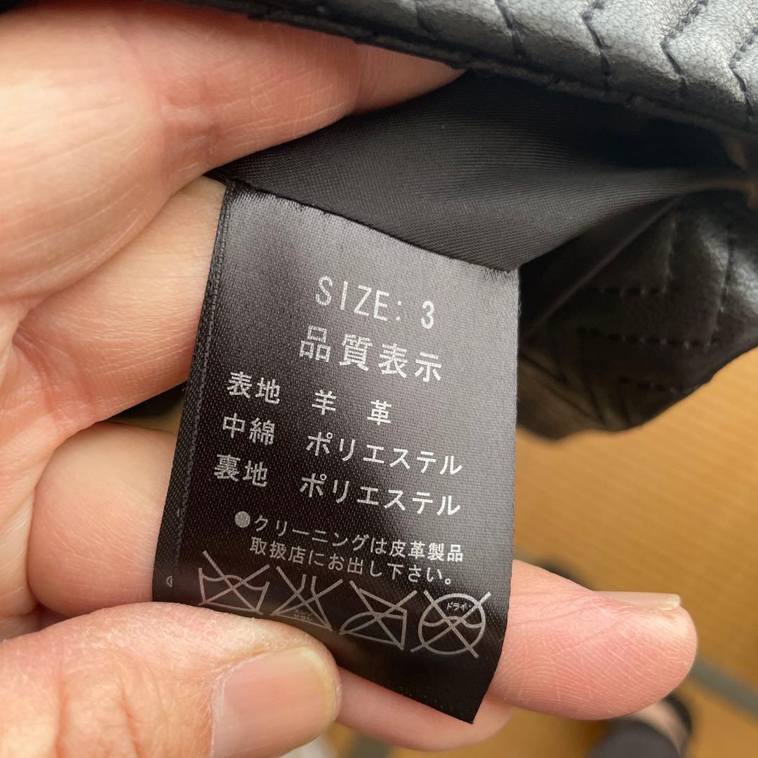 SCHAFFEN ブラック テーラードジャケット　サイズ3 超美品　ラム