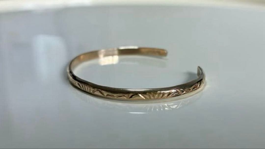 ① インディアンジュエリー バングル ゴールド NAVAJO ナバホ族 ホピ族