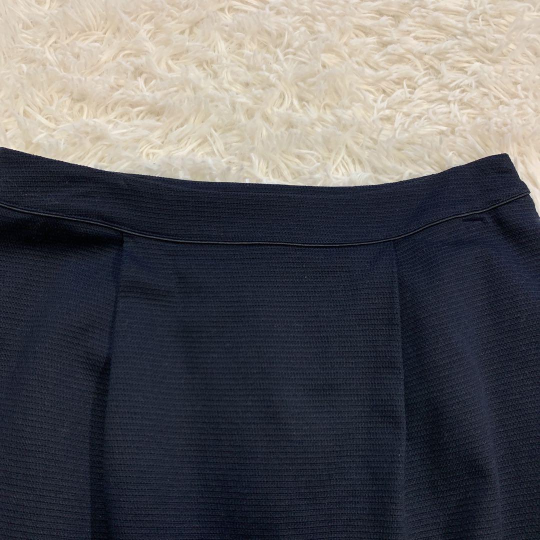 【美品】J.PRESS ジェイプレス　スカートスーツ　ノーカラー　ネイビー　11