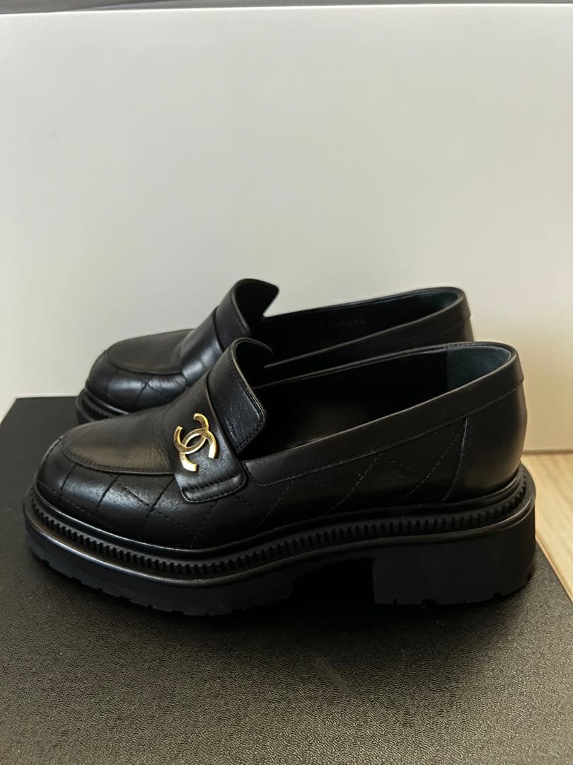 CHANEL シャネル ココマーク ローファー G45074 厚底靴　35.5