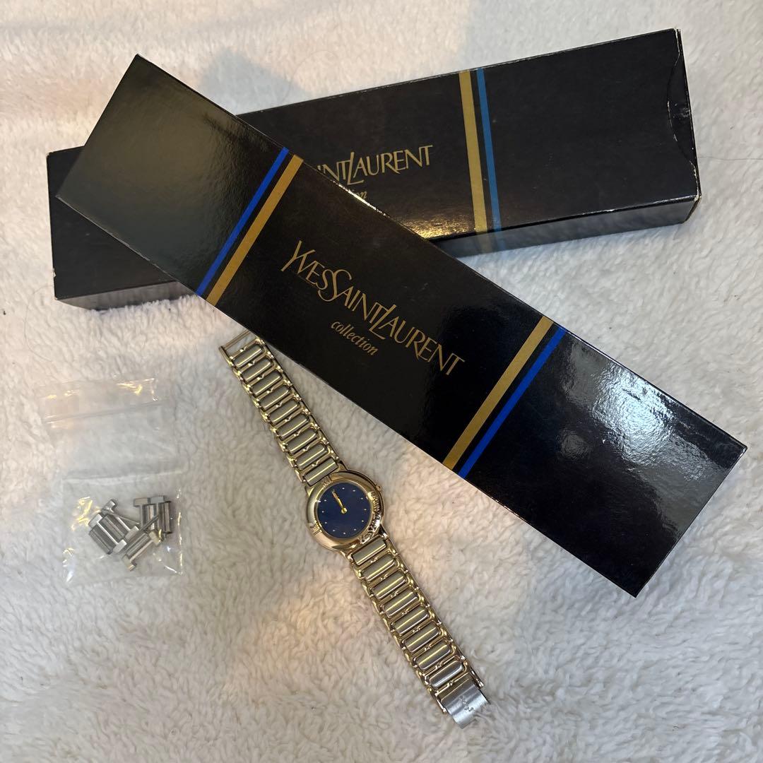 YSL イヴサンローラン時計　箱とコマ付き