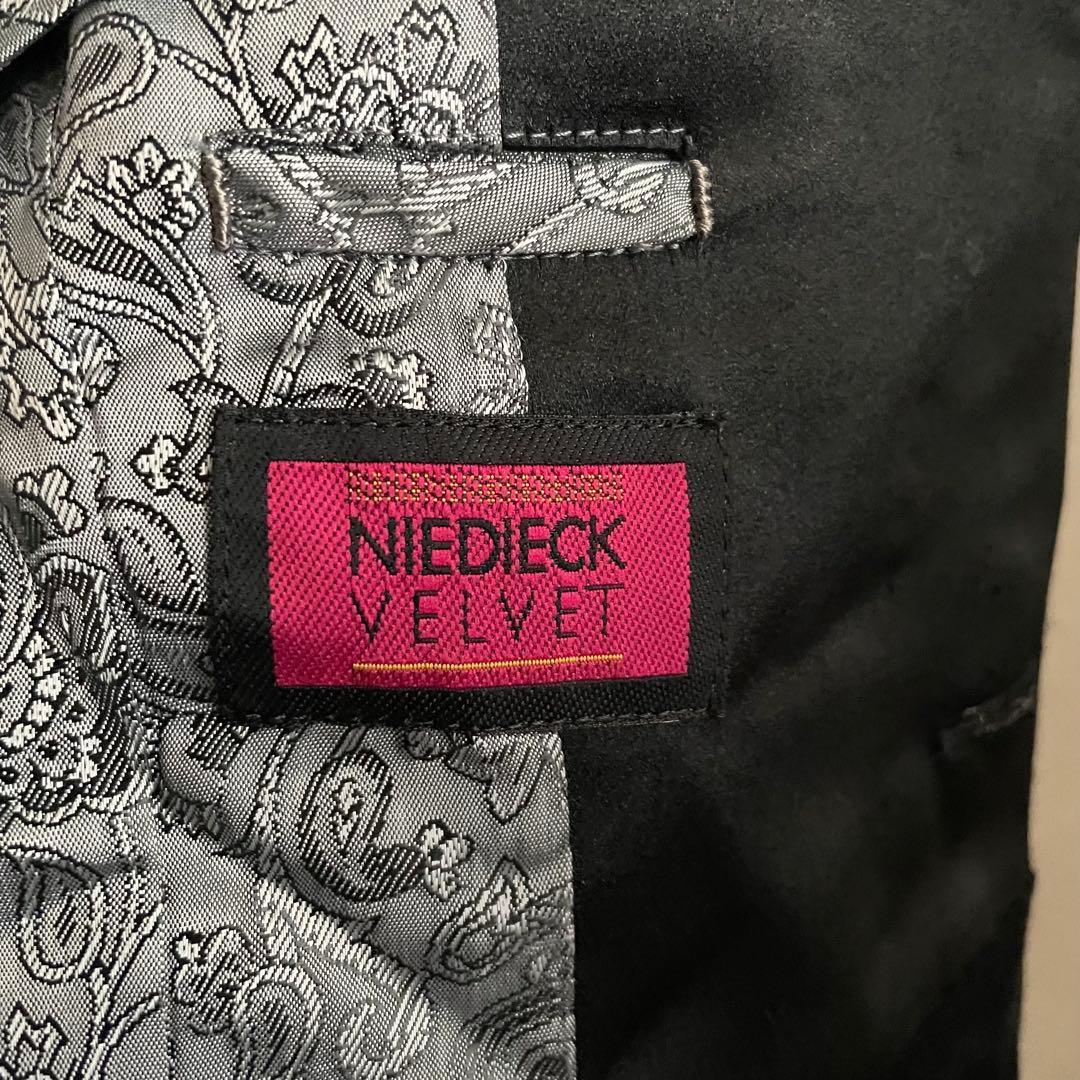 Quartet UMEDA オーダージャケット ベロア 裏地ペイズリー ブラック