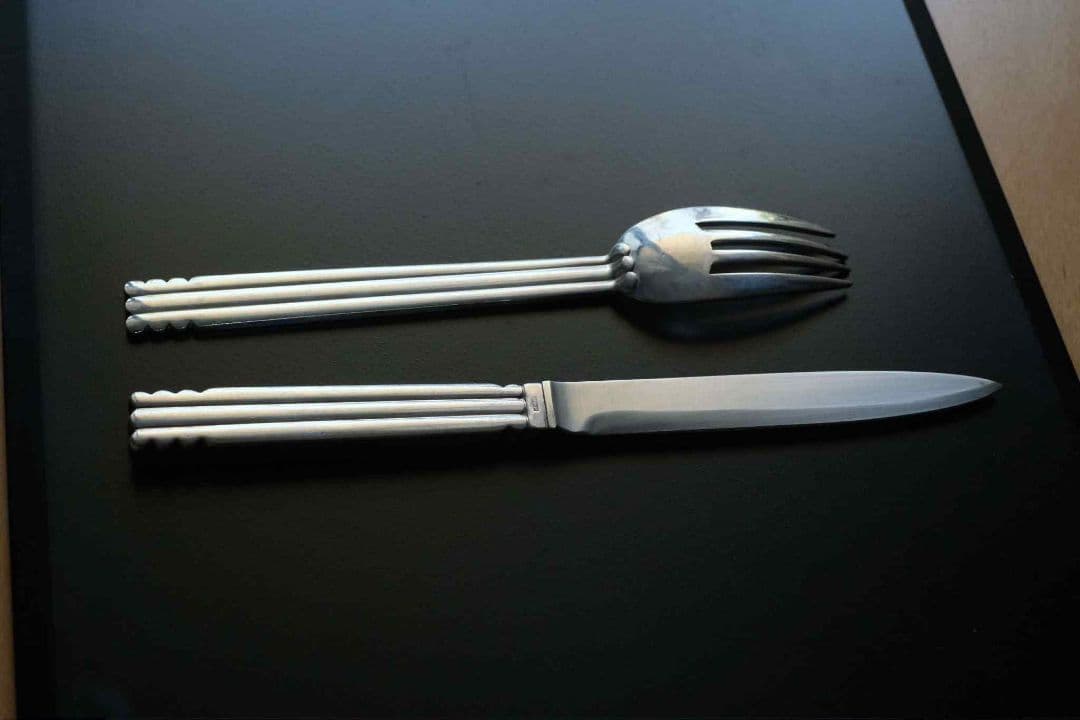 銀メッキ/カトラリーセット/Puiforcatテーブルナイフとフォークセット