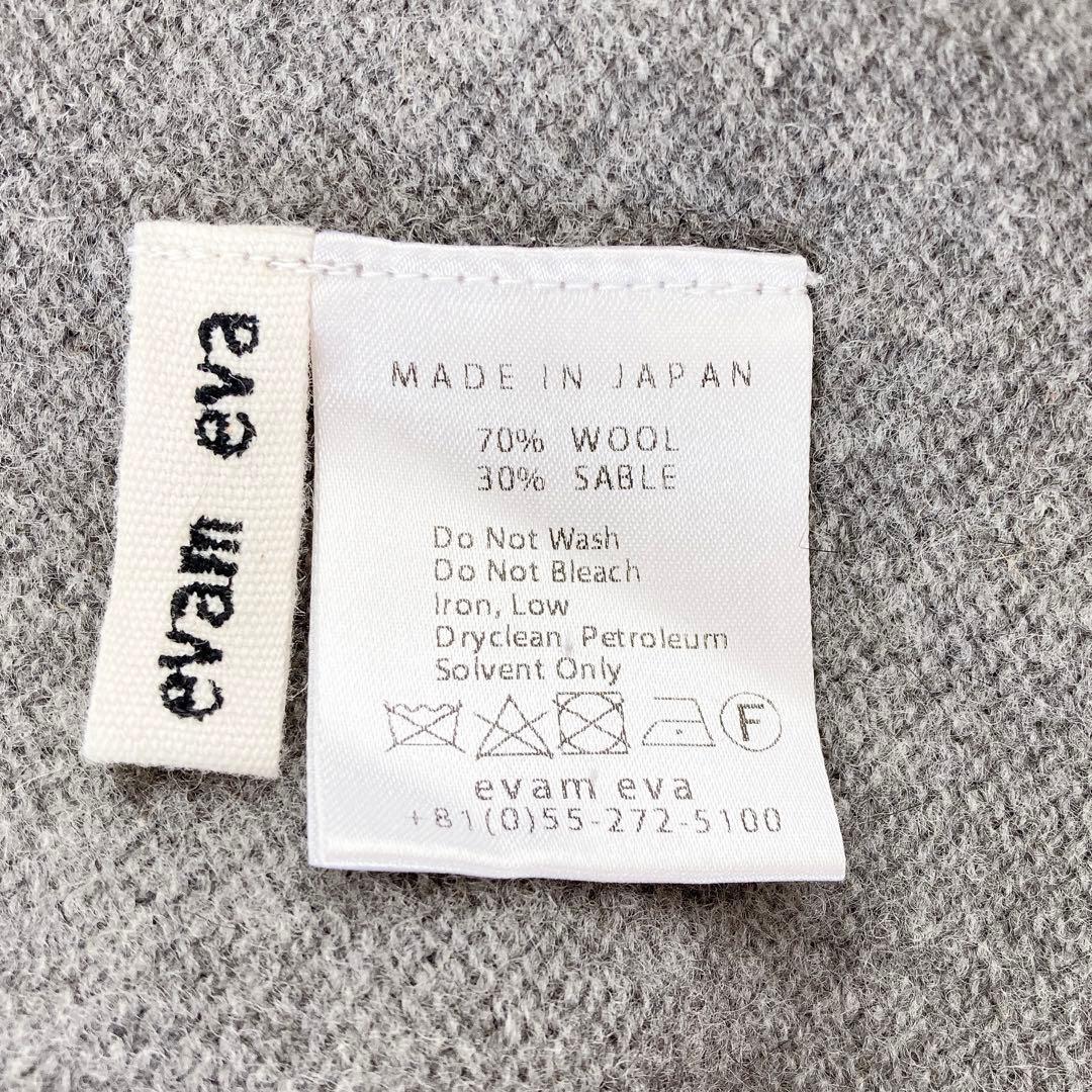 evam eva ウール　セーブル　タートル　ニット　スヌード　グレー