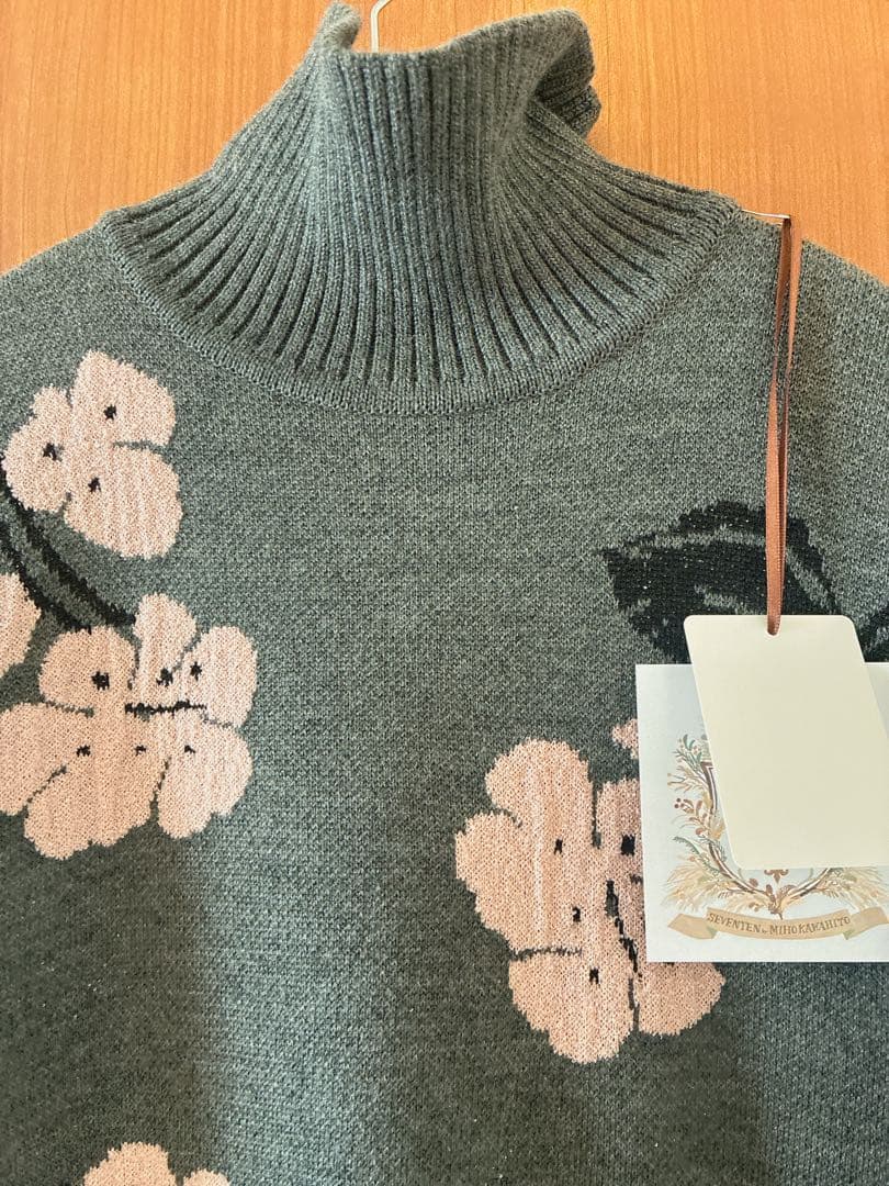 【新品未使用】SEVENTEN フクレジャガードニットワンピース