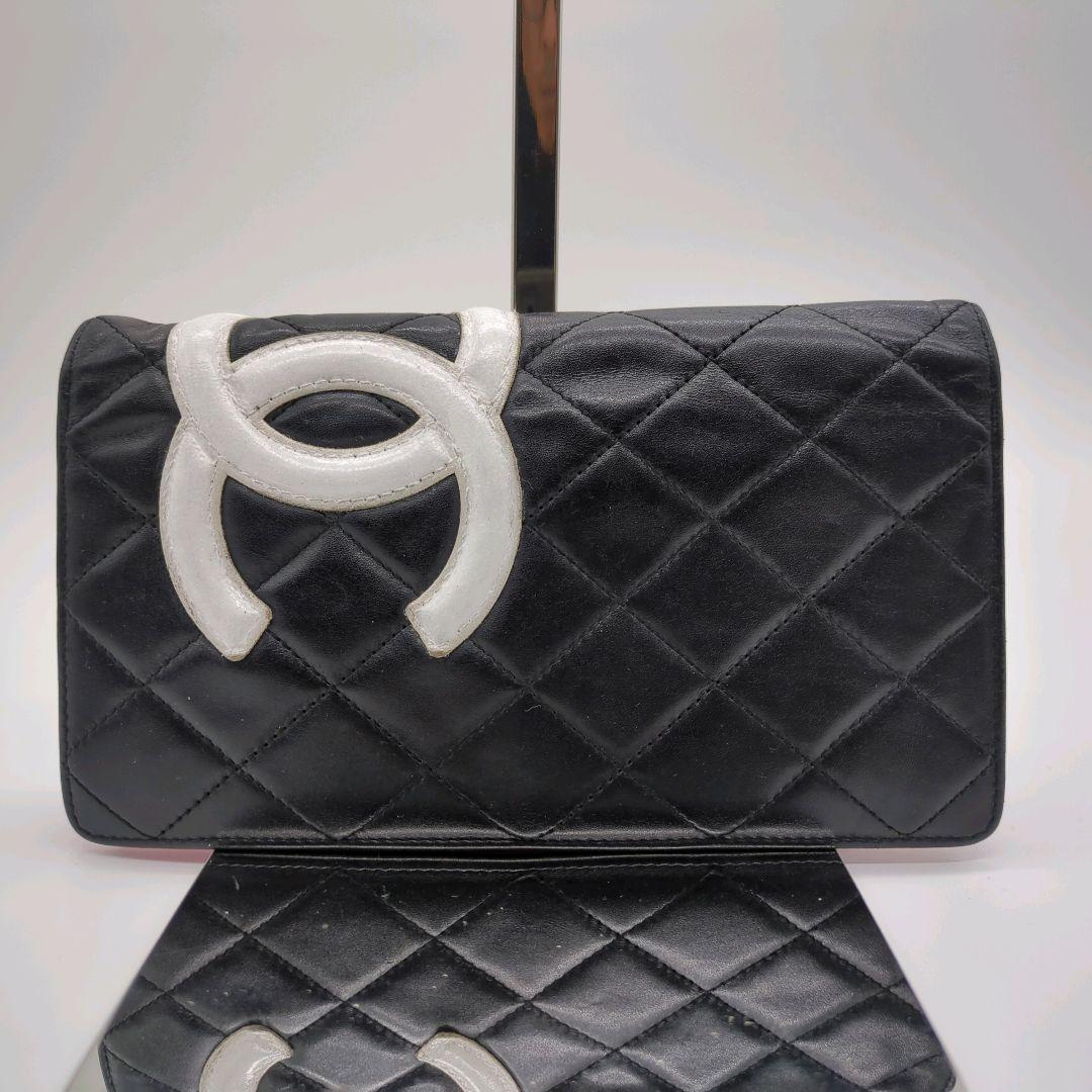 【人気モデル・良品】シャネル☆長財布 カンボンライン ココマーク キルティング